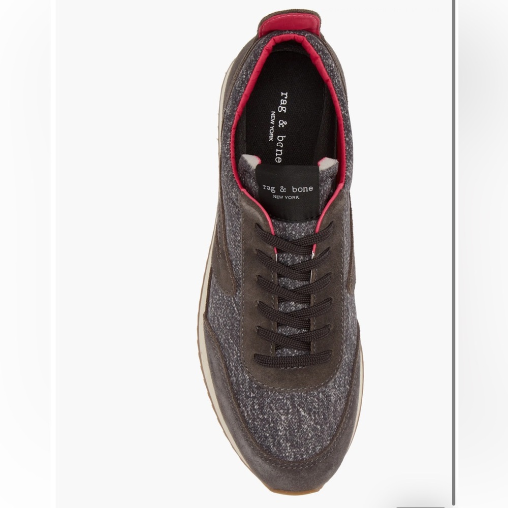 rag & bone Gray & Brown Women's Runner Sneakers with Red Lining - Picture 3 of 15
